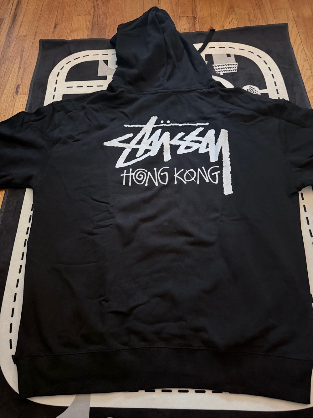 Stussy Black "Hong Kong" Hoodie Size L